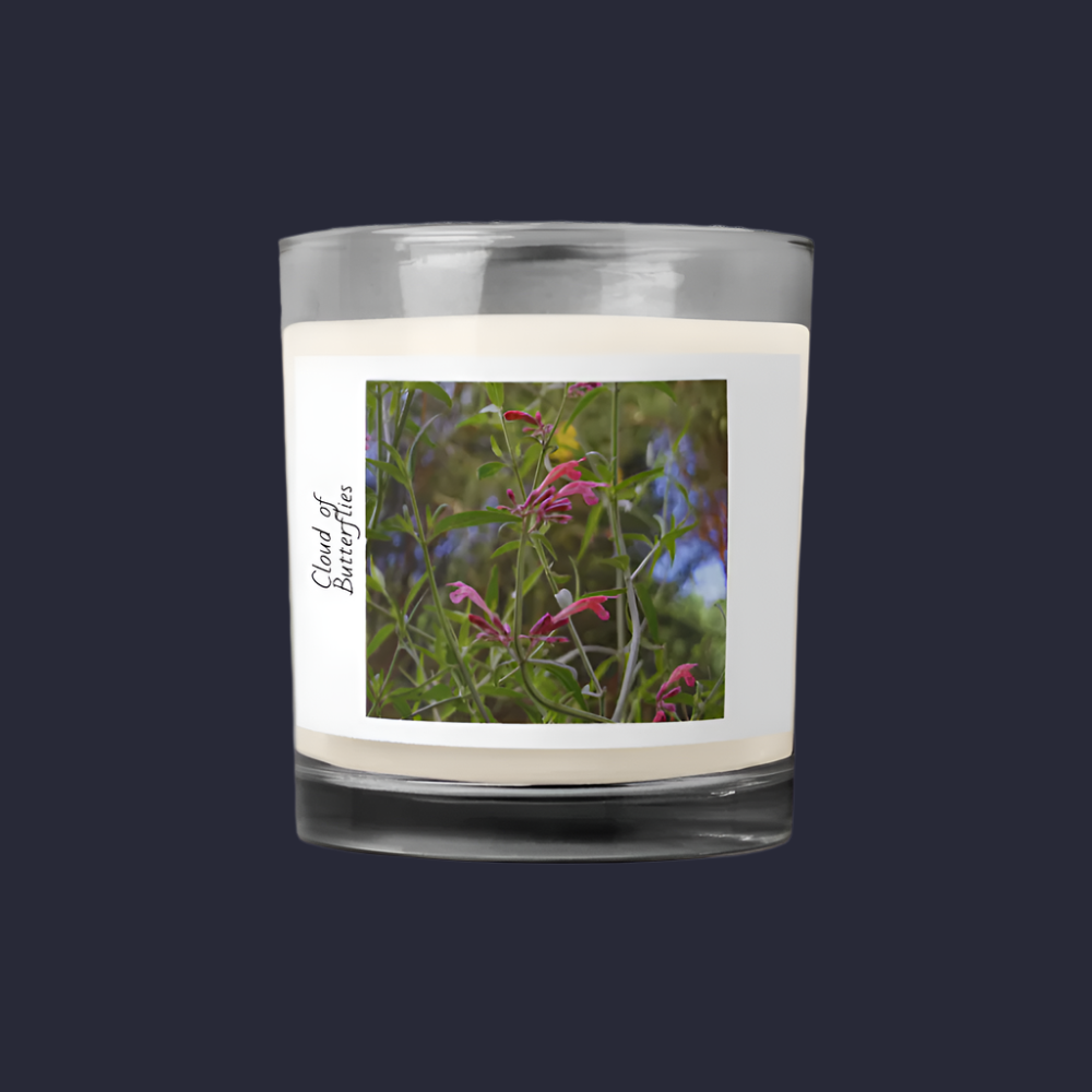 Glass Jar Soy Wax Candle - Cloud of Butterflies