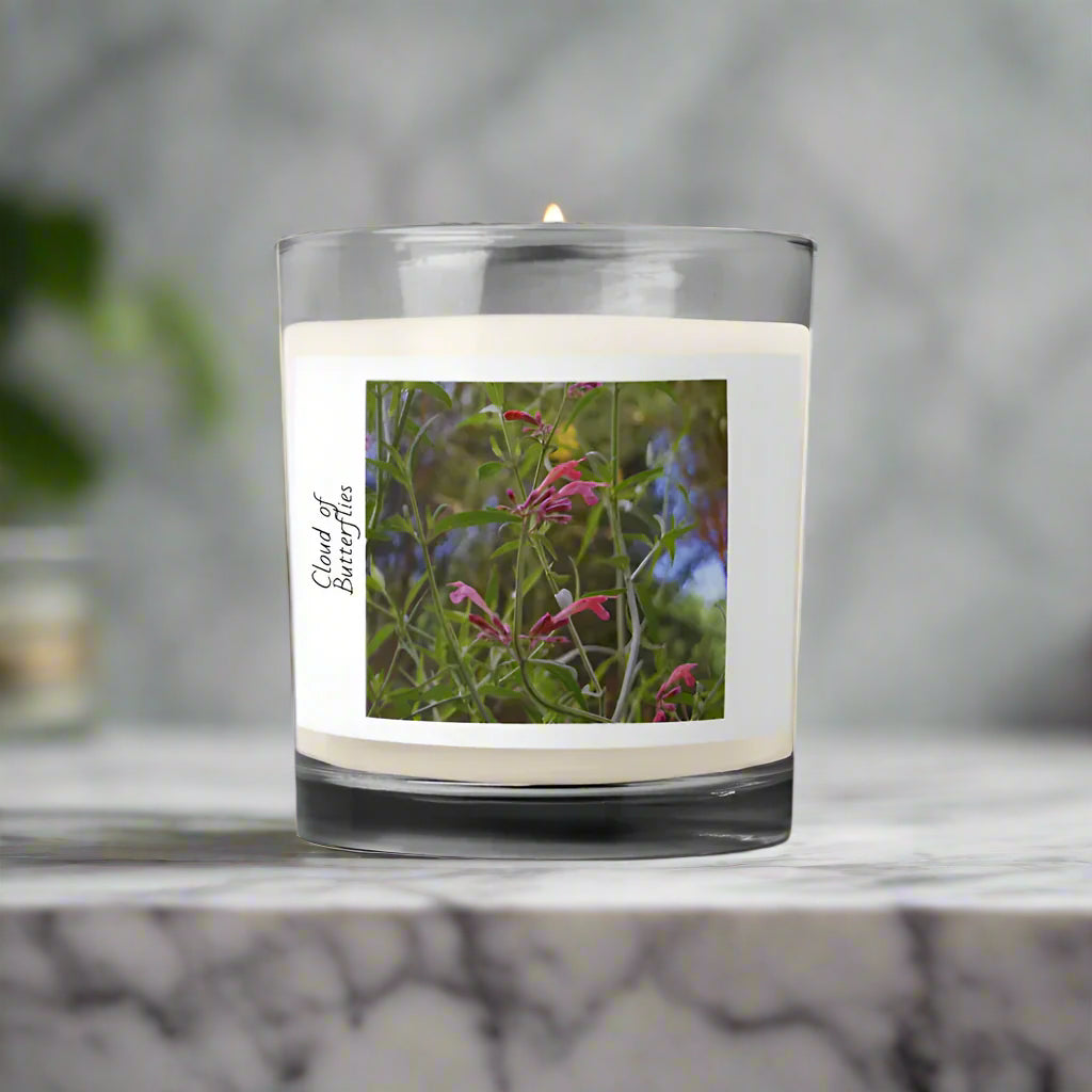 Glass Jar Soy Wax Candle - Cloud of Butterflies
