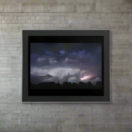 Premium Luster Photo Paper Framed Poster (in) - Lightening_1