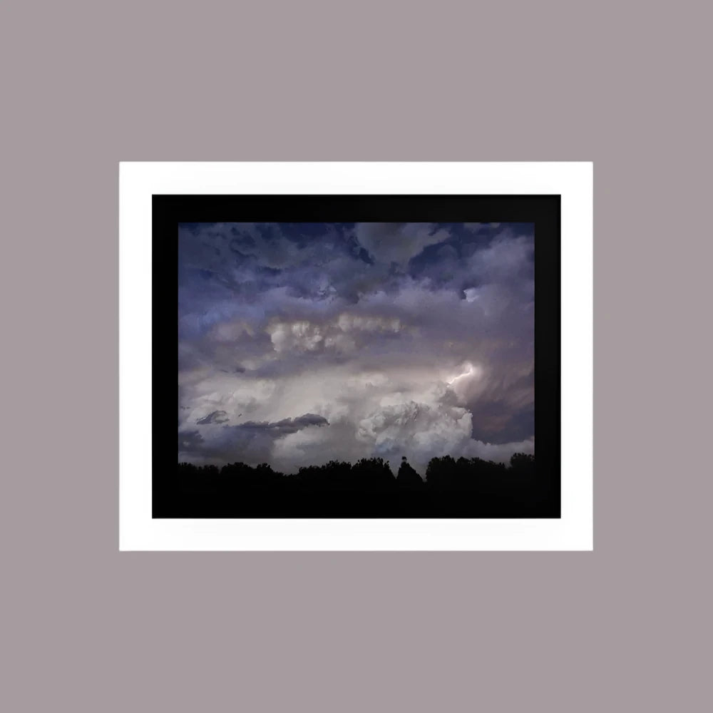 Premium Luster Photo Paper Framed Poster (in) - Lightening_2
