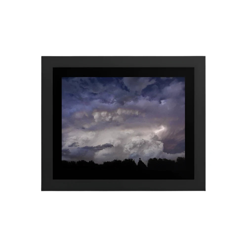Premium Luster Photo Paper Framed Poster (in) - Lightening_2