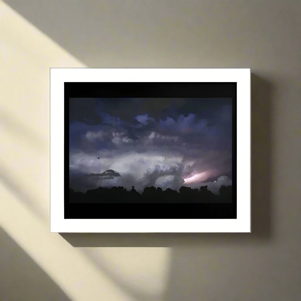 Premium Luster Photo Paper Framed Poster (in) - Lightening_1