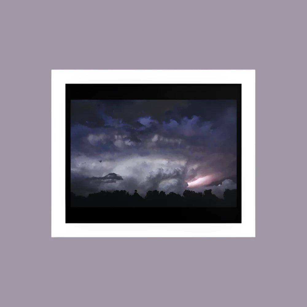 Premium Luster Photo Paper Framed Poster (in) - Lightening_1