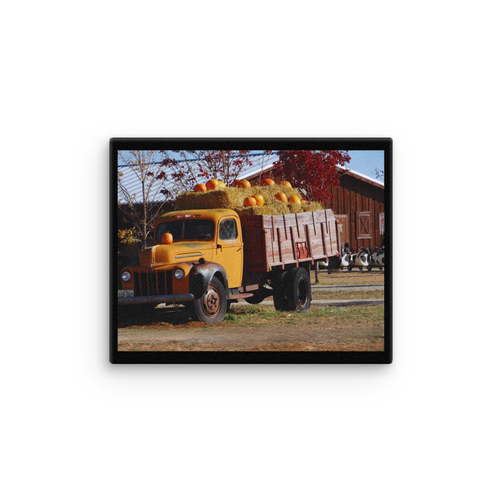 Thin Canvas Wall Art - "The Pumpkin Truck"