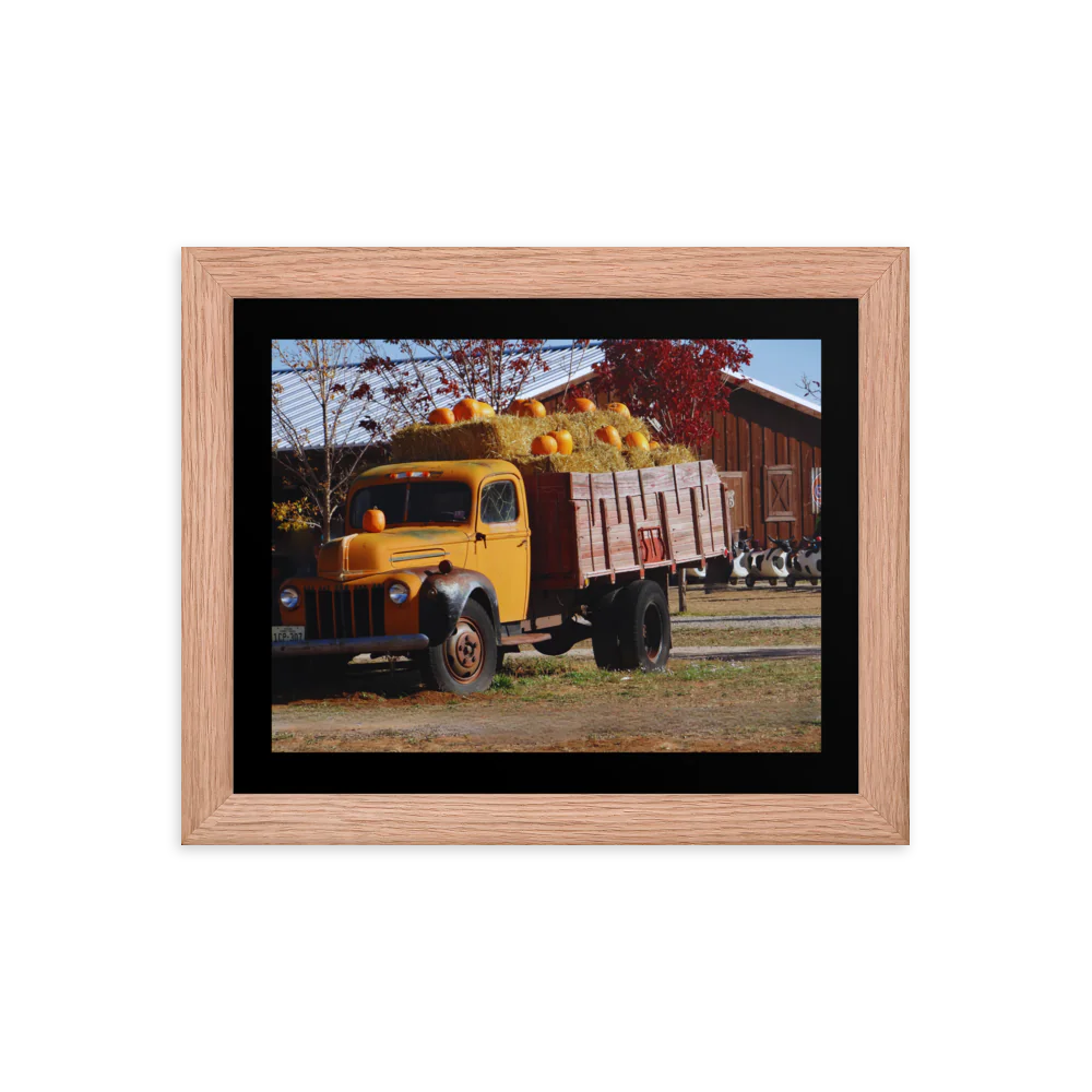 The Pumpkin Truck - Premium Luster Photo Paper Framed Poster (in)