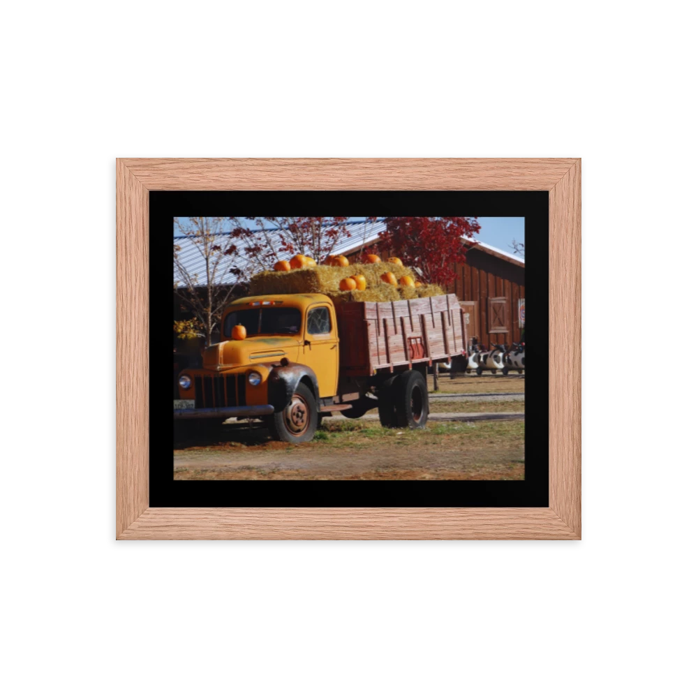 The Pumpkin Truck - Premium Luster Photo Paper Framed Poster (in)
