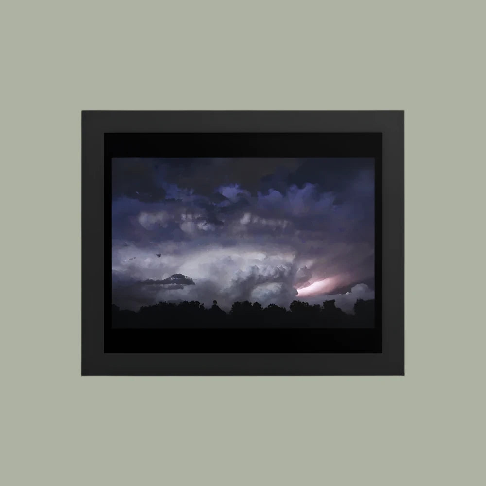 Premium Luster Photo Paper Framed Poster (in) - Lightening_1