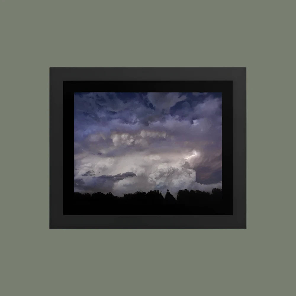 Premium Luster Photo Paper Framed Poster (in) - Lightening_2