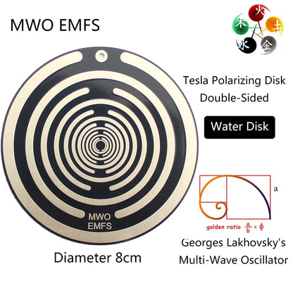 8cm Tesla Polarizing Meditation Disk Lakhovsky's MW Oscillator 5 Elements