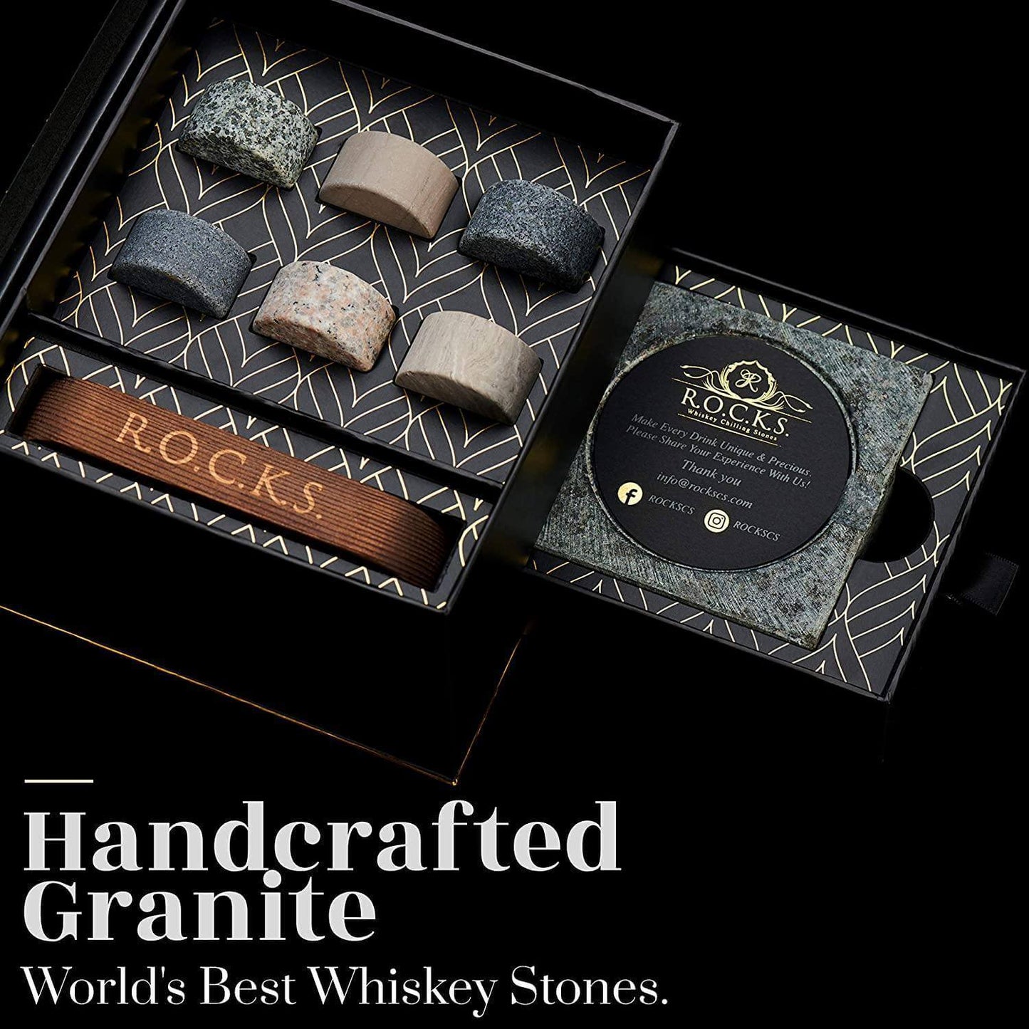 The Gentleman's Set - Cigar Aficionado w/ Whiskey Chilling Stones