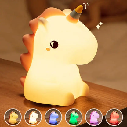 Silicone Cute Unicorn LED Night Light