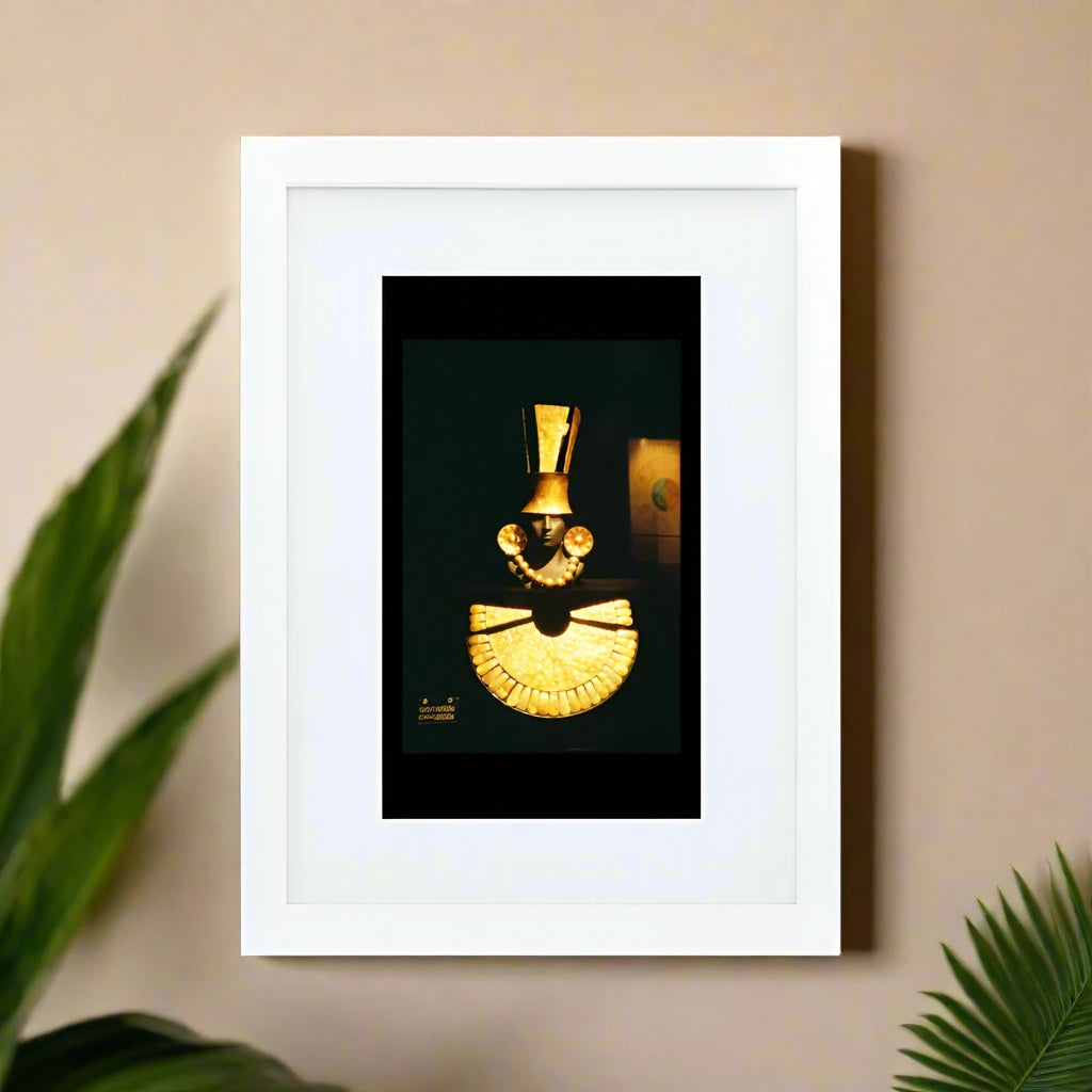 Inca Gold Headdress -Matte Paper Framed Poster With Mat (8"x12")