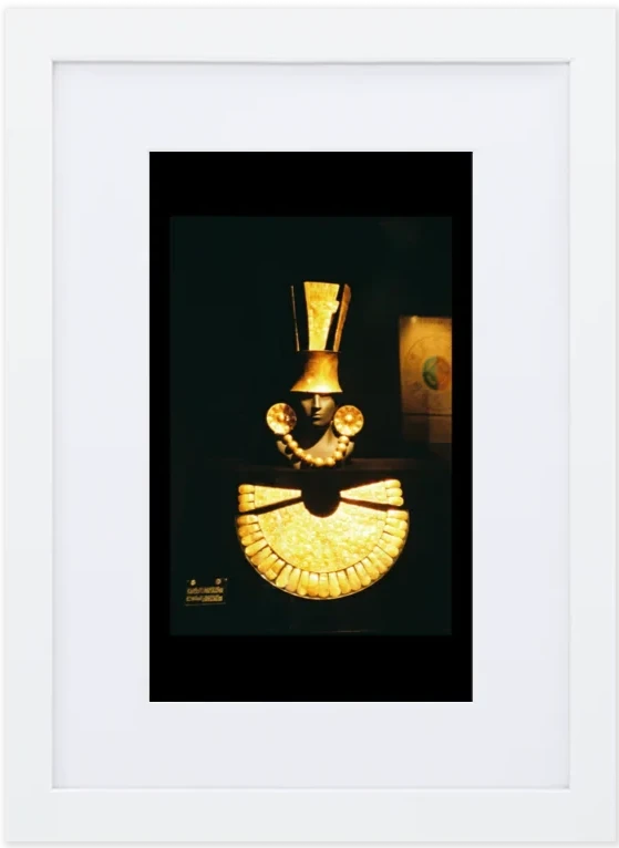 Inca Gold Headdress -Matte Paper Framed Poster With Mat (8"x12")