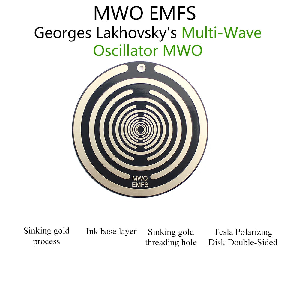 8cm Tesla Polarizing Meditation Disk Lakhovsky's MW Oscillator 5 Elements