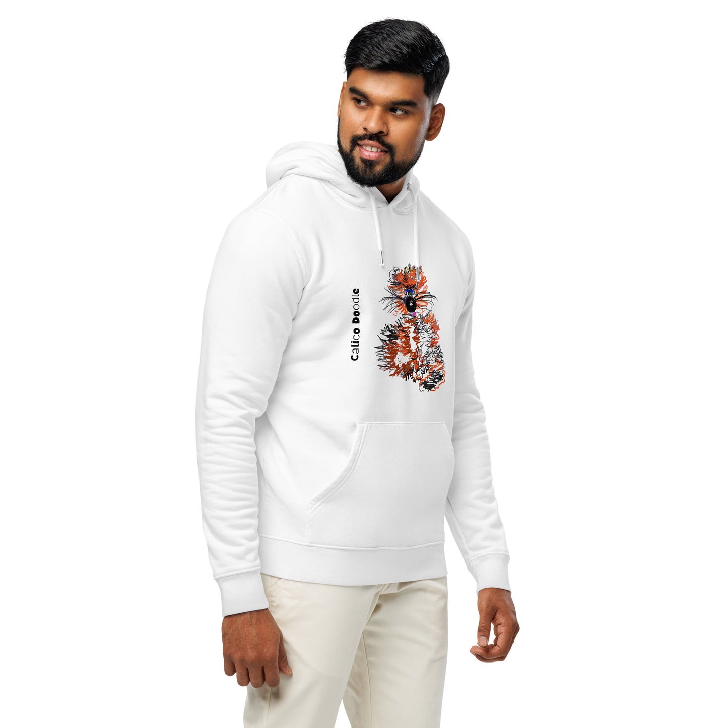 Calico Doodle 2 - Unisex essential organic hoodie
